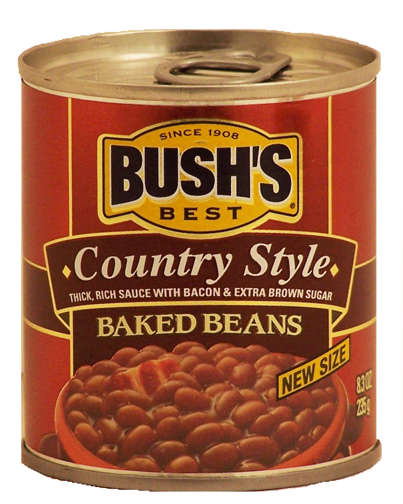 Bush's Best  country style baked beans, thick, rich sauce with bacon & extra brown sugar Full-Size Picture